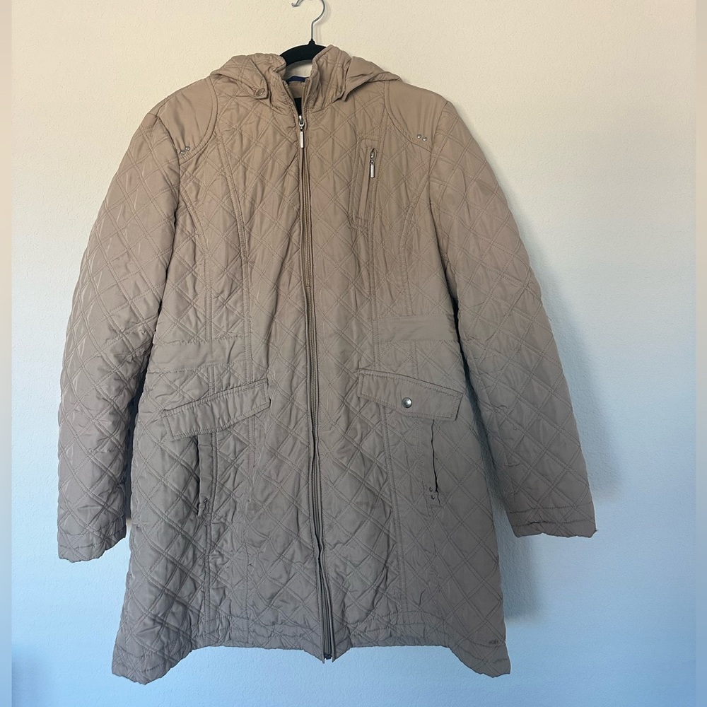 Weatherproof Womens Quilted Jacket Snow Coat Size XLarge Extra Large Tan